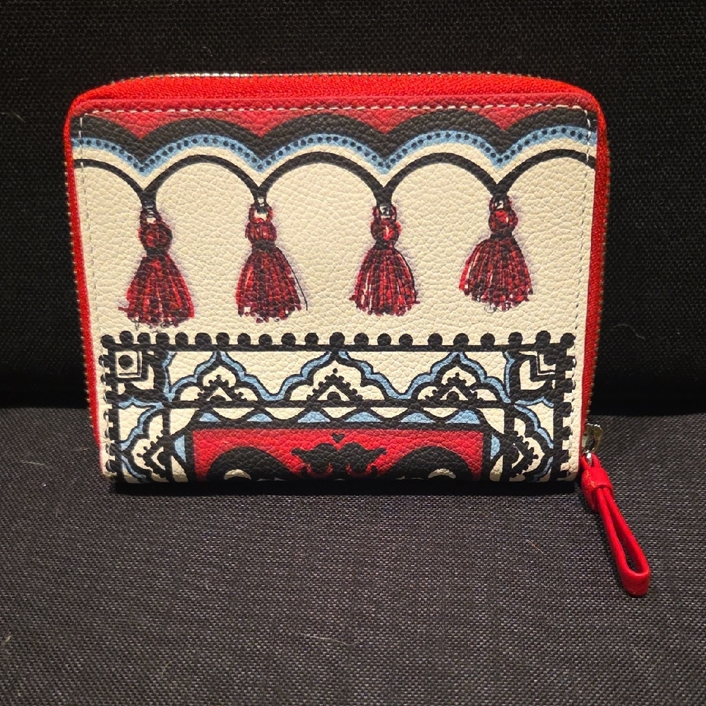 Brighton Red and Cream Patterned Wallet - Picture 2 of 3